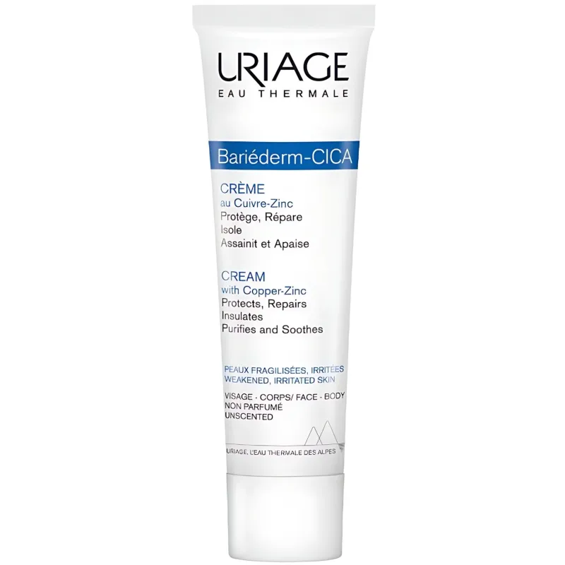 Uriage Bariederm Cica Krem regenerujący z Cu-Zn, 100 ml  - Do skóry delikatnej, wrażliwej, podrażnionej