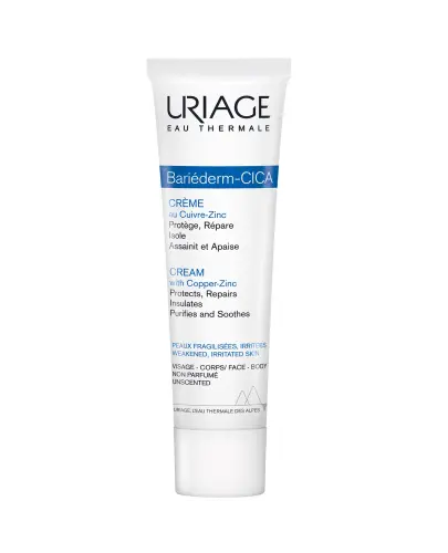 Uriage Bariederm Cica Krem regenerujący z Cu-Zn, 100 ml  - Do skóry delikatnej, wrażliwej, podrażnionej