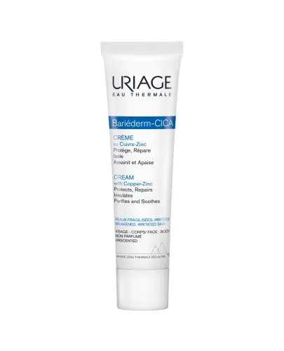 Uriage Bariederm Cica Krem regenerujący z Cu-Zn, 40 ml - Do skóry delikatnej, wrażliwej, podrażnionej