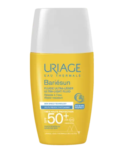 Uriage Bariersun Ultralekki fluid SPF50+, 30 ml - Lekka ochrona przeciwsłoneczna dla każdego typu skóry