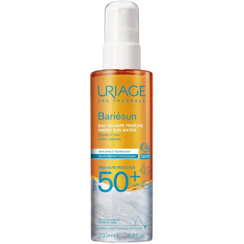 Uriage Bariésun Lekka ochronna mgiełka dwufazowa SPF 50+, 200 ml - Bardzo wysoka ochrona UVA i UVB