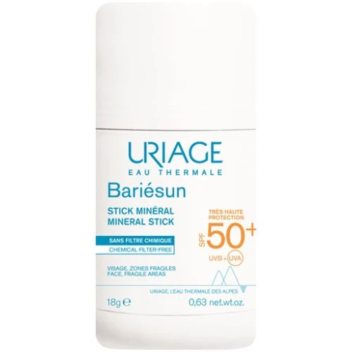 Uriage Bariésun Stick Mineral SPF50+, 18 g - Nawilża i odżywia skórę