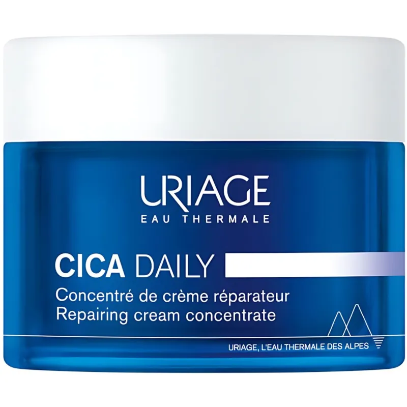 Uriage Cica Daily krem-koncentrat odbudowujący, 50 ml - Do skóry wrażliwej, osłabionej przez czynniki zewnętrzne
