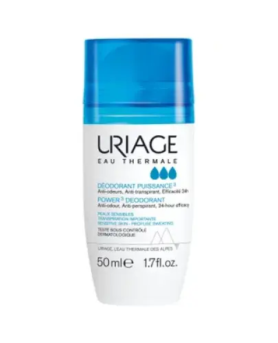Uriage Eau Thermale Antyperspirant roll-on, 50 ml  - Hamuje wydzielanie potu i chroni przed nieprzyjemnym zapachem