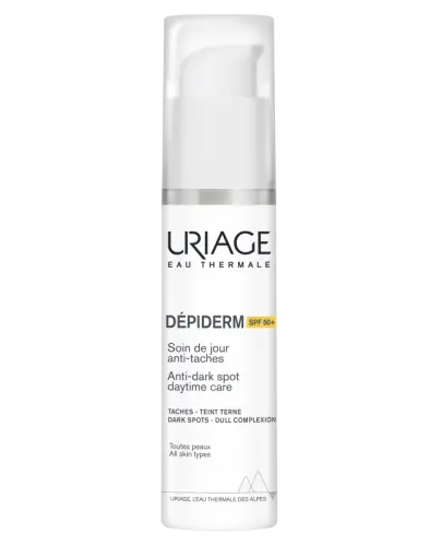 Uriage Depiderm Krem SPF 50+ przeciw przebarwieniom, 30 ml - Wyrównuje koloryt i chroni przed ponownym pojawieniem się przebarwień
