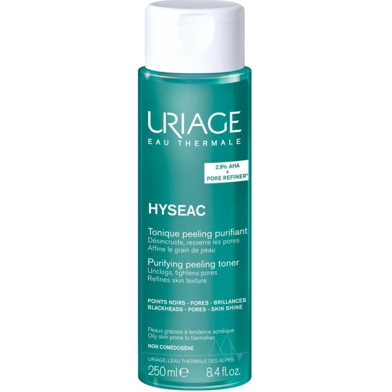 Uriage Hyseac Tonik oczyszczający, 250 ml - Do cery mieszanej, złuszcza, matuje i wygładza