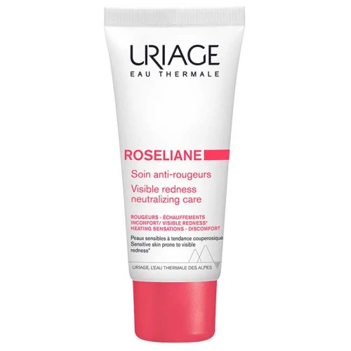 Uriage Roséliane Krem do cery naczynkowej, 40 ml - Redukcja zaczerwienień i wzmocnienie naczynek