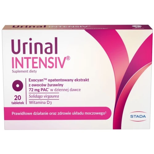 Urinal Intensiv, 20 tabletek - Z ekstrakt z owoców żurawiny wspiera zdrowie dróg moczowych