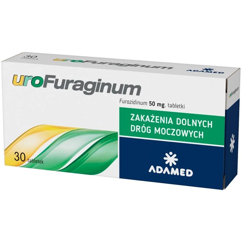uroFuraginum 50 mg, 30 tabletek - Zakażenia dolnych dróg moczowych. 