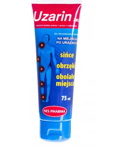 Uzarin Żel, 75 ml - Żel na miejsce po urazach, na siniaki, obrzęki i podrażnienia