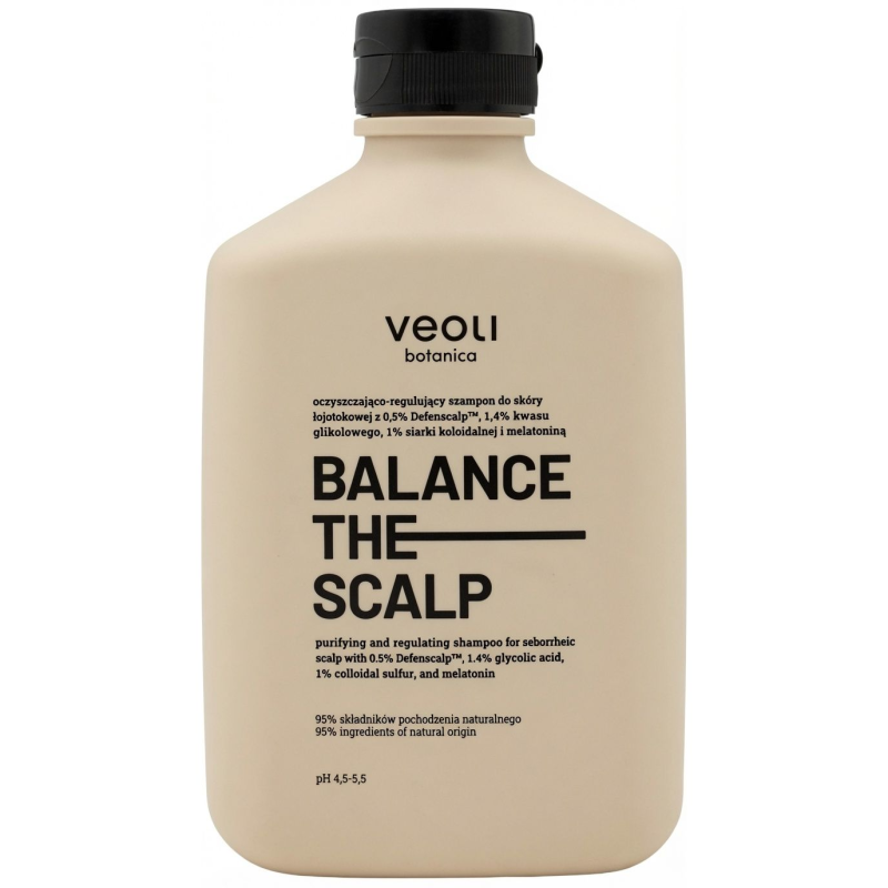 Veoli Botanica Balanced The Scalp Oczyszczająco-regulujący szampon do włosów, 300 ml - Do skóry łojotokowej