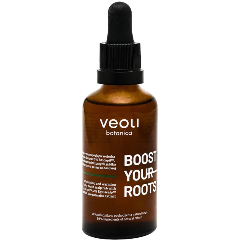 Veoli Botanica  Boost Your Roots Wcierka do skóry głowy, 50 ml - Z Baicapil™, komórkami macierzystymi jabłka i palmą sabałową