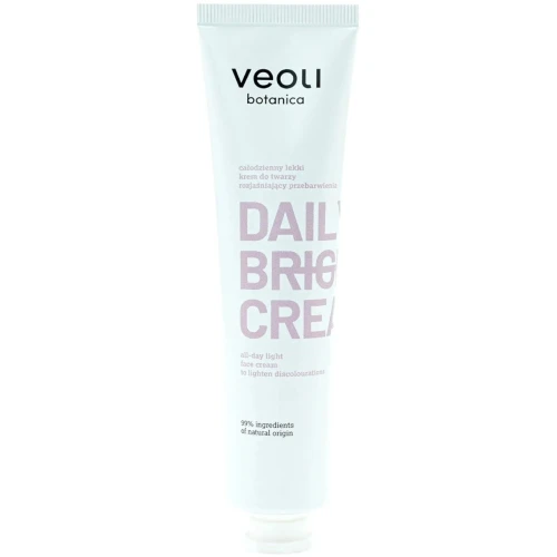 Veoli Botanica Daily Bright Cream Całodzienny lekki krem do twarzy rozjaśniający przebarwienia, 75 ml - Na przebarwienia i nierówny koloryt