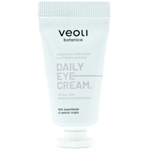 Veoli Botanica Daily Eye Cream Całodzienny lekki krem nawilżający pod oczy, 15 ml - Intensywnie nawilżający i wygładzający