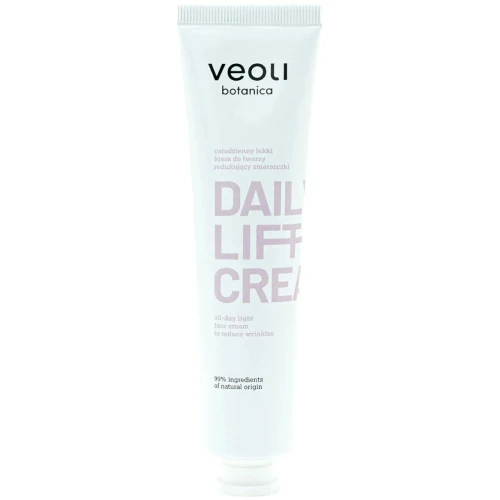 Veoli Botanica Daily Lift Cream Całodzienny lekki krem do twarzy redukujący zmarszczki, 75 ml - Z biomimetycznym białkiem, kolagenem i olejem z granatu