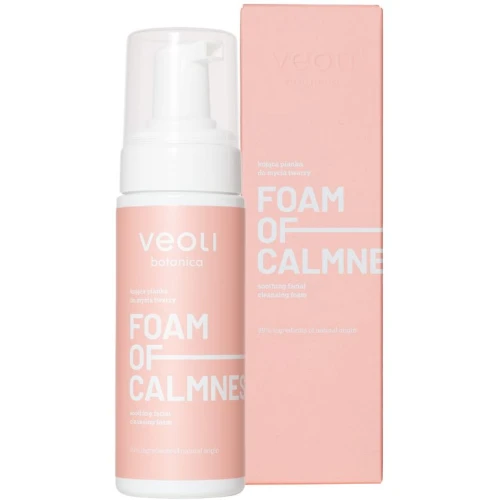 Veoli Botanica Foam Of Calmness Kojąca pianka do mycia twarzy, 150 ml - Z ceramidami i prebiotykami do skóry wrażliwej