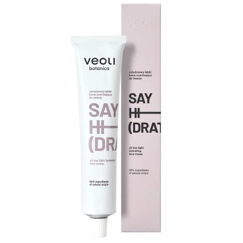 Veoli Botanica Say Hi(Dration) Lekki krem nawilżający do twarzy, 75 ml - Intensywnie nawilża, koi i regeneruje