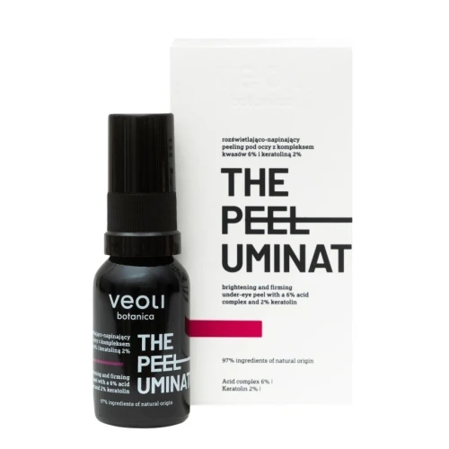 Veoli Botanica The Peeluminator Rozświetlająco-napinający peeling pod oczy, 15 ml - Złuszcza, rozświetla i napina skórę pod oczami