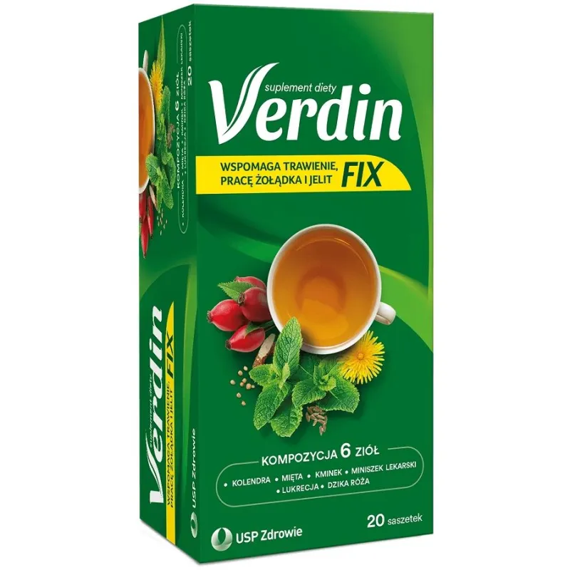 Verdin Fix, 20 saszetek  - Herbatka z kompozycją 6 ziół 