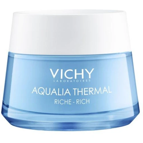 Vichy Aqualia Thermal Riche, skóra sucha, krem do twarzy,  50 ml - Dogłębnie nawadnia skórę, redukuje oznaki odwodnienia i zapewnia komfort skórze