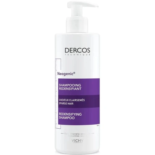 Vichy Dercos Neogenic, szampon przywracający gęstość, 400 ml - Zwiększa gęstość rzadkich włosów