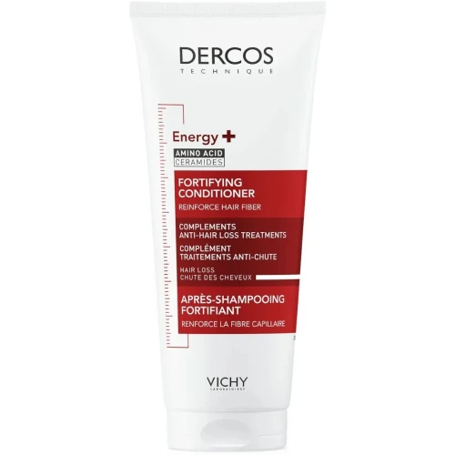 Vichy Dercos Energy+, wzmacniająca odżywka do włosów, 200 ml - Do wszystkich typów włosów, wzbogacona o Aminexil
