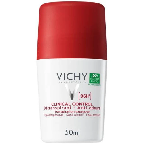 Vichy Clinical Control antyperspirant 96h, roll-on 50 ml - Przeciwdziała nieprzyjemnemu zapachowi