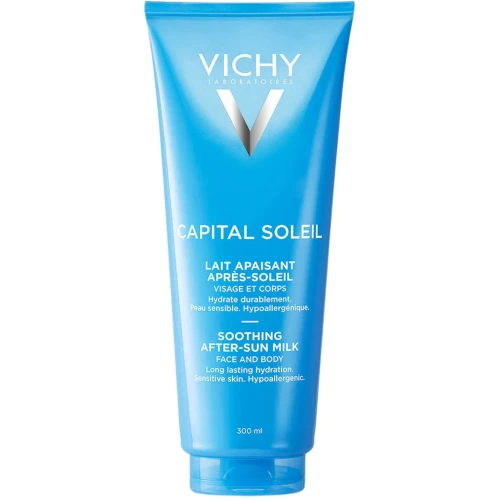 Vichy Capital Soleil pielęgnacyjne mleczko po opalaniu, 300 ml - Nawilża, łagodzi podrażnienia, do każdego typu i rodzaju skóry