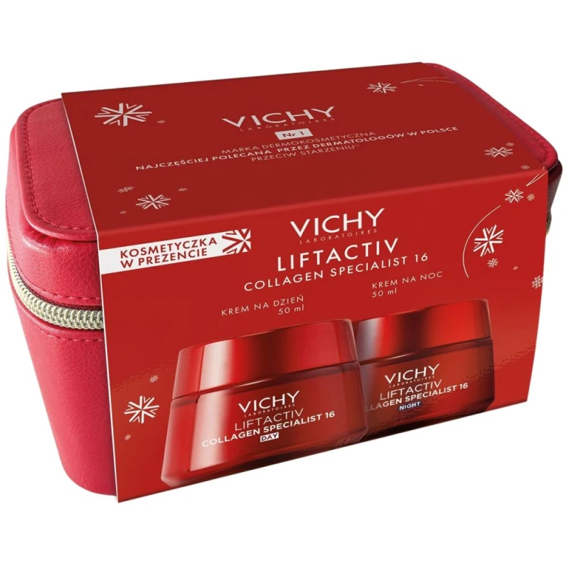 Vichy Liftactiv Collagen Specialist 16 Zestaw - Krem na dzień, 50 ml + Krem na noc, 50 ml - Zestaw kremów przeciwzmarszczkowych