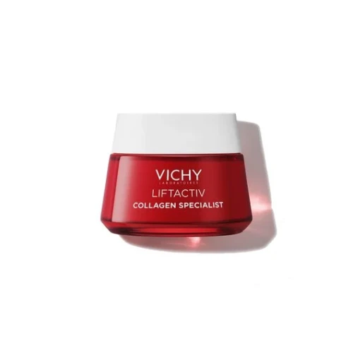 Vichy Liftactiv Collagen Specialist, krem przeciwzmarszczkowy na dzień, 50 ml - Z witaminą C i peptydami, modeluje owal twarzy