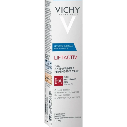 Vichy Liftactiv H.A. krem pod oczy, 15 ml - Przeciwzmarszczkowa pielęgnacja ujędrniająca z kwasem hialuronowym