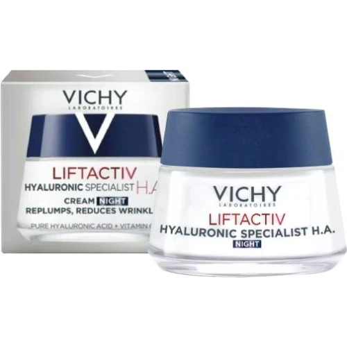 Vichy Liftactiv Hyaluronic Specialist H.A. krem na noc, 50 ml - Ujędrnia skórę i zapewnia efekt liftingu