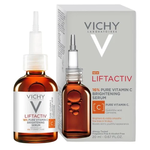 Vichy Liftactiv Pure Vitamin C, serum do twarzy, 20 ml - 16% czystej witaminy C, serum rozświetlające