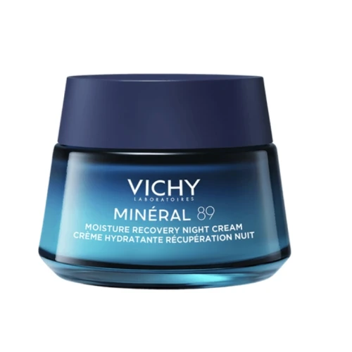 Vichy Mineral 89 Krem nawilżająco-regenerujący na noc, 50 ml - Intensywnie nawilża i regeneruje skórę