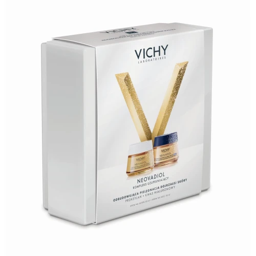 Vichy Neovadiol Kompleks Uzupełniający Zestaw - Krem na dzień, 50 ml + Krem na noc, 50 ml - Nawilżenie, ujędrnienie i redukcja oznak starzenia skóry w okresie menopauzy