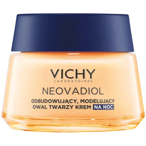 Vichy Neovadiol Modelujący owal twarzy, krem na noc 50 ml - Odbudowujący krem z bogatą formułą do każdego rodzaju skóry po 45. roku życia