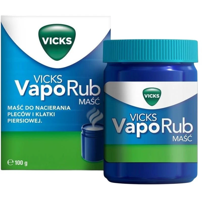 Vicks VapoRub maść, 100 g - Maść rozgrzewająca do nacierania klatki piersiowej i pleców