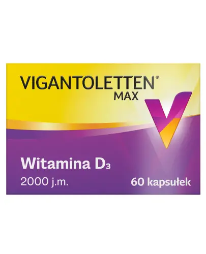 Vigantoletten Max, 2000 j.m., 60 kapsułek - Witamina D dla dorosłych – małe, łatwe do połknęcia kapsułki