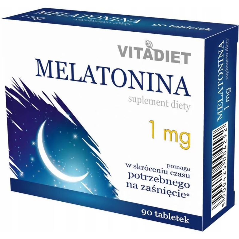 Vitadiet Melatonina 1 mg, 90 tabletek - Suplement diety w postaci tabletek