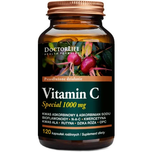 Doctor Life Vitamin C 1000 mg Special, 120 kapsułek - Formuła antyoksydacyjna wspierająca odporność