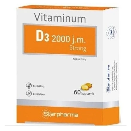 Vitaminum D3 2000 j.m. Strong, 60 kapsułek - Witamina D dla dorosłych
