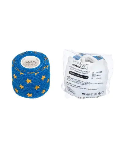 Vitammy Autoband Elastyczny bandaż kohezyjny gwiazdki 5 cm x 4,5 m, 1 sztuka - Samoprzylepny i wygodny w użyciu