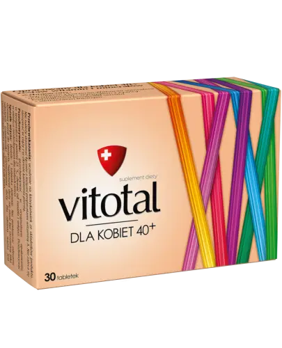Vitotal Dla Kobiet 40+ tabletki, 30 sztuk - Z kompozycją witamin i minerałów, które wspierają witalność i wzmocnienie organizmu