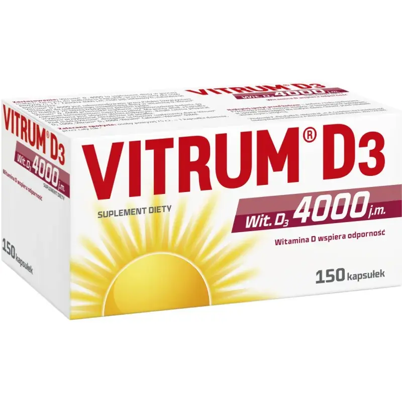 Vitrum D3 4000, 150 kapsułek - Witamina D dla dorosłych