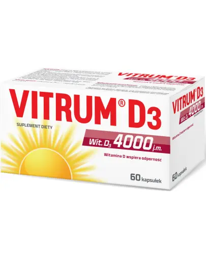 Vitrum D3 4000 j.m. kapsułki, 60 sztuk - Wygodna forma kapsułek z witaminą D
