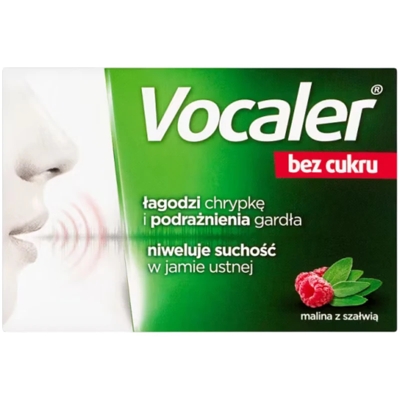 Vocaler bez cukru, 12 pastylek do ssania - Ziołowe pastylki, które chronią i nawilżają błonę śluzową gardła