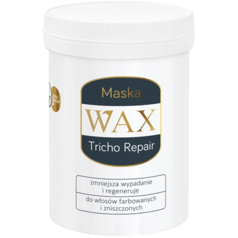Wax Tricho Repair Maska do włosów farbowanych i zniszczonych, 240 ml - Proteinowa maska regenerująca