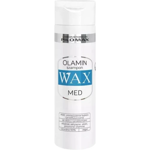 Wax Pilomax Olamin Med, szampon na łupież tłusty i problematyczną skórę głowy, 200 ml - Przeciłupieżowy szampon na łupież tłusty i ŁZS