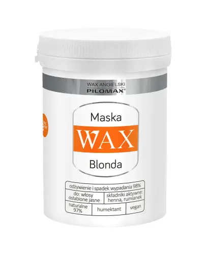 Wax Blonda maska do włosów niefarbowanych blond, 240 ml - Do jasnych, suchych i zniszczonych mechanicznie włosów