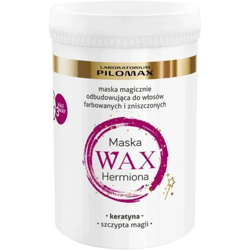 Wax Hermiona Maska odbudowująca z keratyną, 480 ml - Do włosów zniszczonych, farbowanych i wysokoporowatych